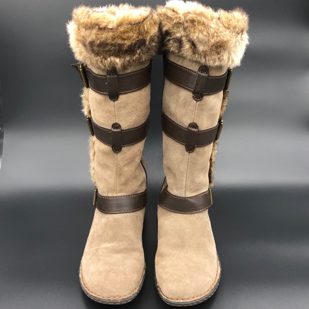b.o.c. Brown suede boots 6.5 excellent condition